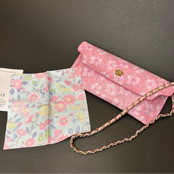 NEW LoveShack Fancy Arietta Square Sunglasses BLUSHING QUARTZ Floral Pink NWT - Picture 12 of 12